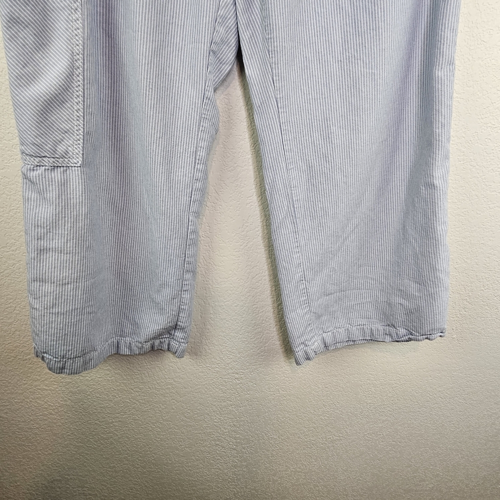 Aerie Baggy Cargo Wide Leg Chambray Elasti Drawstring Pull On Pants Large - Picture 4 of 16